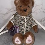 Kate Spade NWT KI972 Oh What Fun 3D Teddy Bear Crossbody Faux Fur Tweed $449 Photo 0