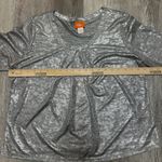 Hearts Of Palms Hearts of Palm Womens Silver Metallic Tunic Top Embellished Neck Size PL Photo 1