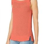Ella Moss Coral Flames Sweater Ruffle Tank Top Photo 0