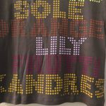 Belgium Xandres Graphic Tee Anis Sole Lily Frutti European Travel Vacation Brown Size L Photo 2