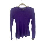 Allegra K  Long Sleeve Ribbed Knit Ruffle Hem Peplum Sweater SZ S Photo 3