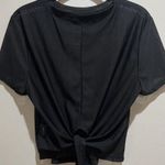 SheIn ~ Short Sleeve Front Tie Top ~ Size Medium ~ Off Black Photo 0