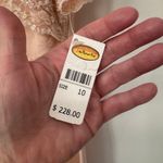 Talbots Vintage Formal Long Dress Womens 10 Pink Lace Sequin Beaded Bodice NEW Photo 2