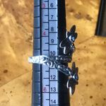 Natural Blue Sapphire Sterling Silver Dragonfly Ring Size 5 Photo 5