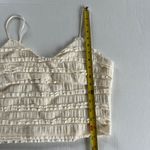 Good Luck Gem GLG XL Beige Lucy Ruffled Lace Tank Crop Top Stretch Semi Lined Photo 6
