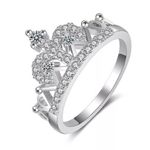 Silver Princess Crown Ring Photo 0