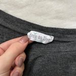 Grey draped fitted waist loose tee size small Gray Photo 2