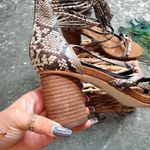 Jeffrey Campbell  Despina Strappy Sandal Snake Print Photo 3