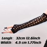 Black Hollow Out, Elegant Decorative Arm Cover, Leisure Style Fingerless Sleeves Photo 7