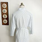 Erika Taylor Vintage Kimono Sleeve White Polka Dot House Robe Photo 5