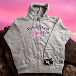 Delray Beach Florida Womens Medium Hoodie Distressed Shark Flower Hoodie Gift Gray Photo 11