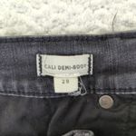 Madewell Cali Demi Boot Jeans Womens Size 28 Black Frayed Hem Button Fly Preppy Photo 3