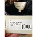 Cara Cara NWT Veronica Strapless Bubble Dress Multi Jacobean Black Velvet Bow 6 Photo 4