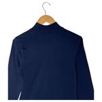 Old Navy  Dress Womens L High Mock Neck Micro Ribbed Long Sleeve Bodycon Blue Photo 2