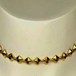 NWT nOir Jewelry brass rhodium plated choker necklace with prisms and opal links Gold Photo 0
