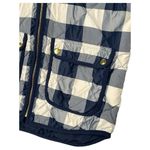 J.Crew Down Puffer Vest Womens XS Plaid Quilted Zip Front High Neck Preppy Blue Photo 8