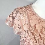 BCBGeneration peachy pink blush lace floral backless dress size 6 Photo 5