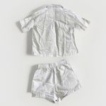 Le Rose Stories Genevieve Linen Button Up Top‎ Shorts Sleep Set Soft Blue XS Photo 5