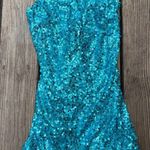 Wild Fable NWT | size medium | Sparkling Blue Sequin Dress with lace up back Photo 2