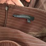 BCBG y2k 2000s pin striped pencil flare midi skirt size 6 Brown Photo 5