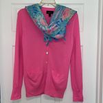 J.Crew 100% Italian cashmere neon pink boyfriend cardigan sweater Photo 5