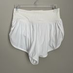 Free People Size M White Mini Lined Workout Athletic Running Shorts Photo 2