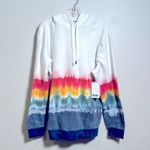Feat BlanketBlend Hoodie‎ Pullover Sweatshirt Women's Large Sunset Lover NWT White Photo 2