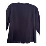 Chico's Blazer Black Jacket Casual XL Blazer Button Front Crew Neck Photo 9
