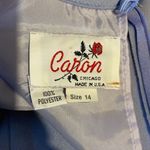 Vintage Caron of Chicago 1990s Long Lavender Blue/Purple Tiered Dress Size 14 Photo 11