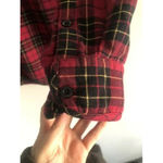 Kirra  Flannel Shirt Button Red Plaid L Photo 1