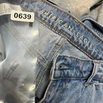 American Eagle  Shorts Womens 4 Mom Short Cuffed Pleated Pockets Denim Blue Photo 14