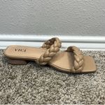 VICI nude beige braided kitten heel sandals Photo 6