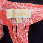 Lucy & Laurel Coral Boho Paisley Racerback Tank Top Size Medium Photo 5