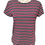 Daniel Cremieux Women's | Cremieux | Red Striped Crew Neck Fitted Casual Top - S Photo 0