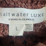 Saltwater Luxe Brown Oversized Sweater Size Large Brown Half-Zip Pullover Photo 6