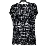 Banana Republic Top Size Large Black White Geometric Rayon Lyocell Womens Photo 4