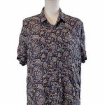 Denim & Flower XL  Button Down Shirt Paisley Print Artsy Summer Work Office Photo 0