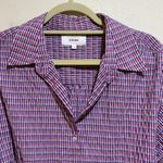 Xírena Dawson Button Front Cropped Shirt in Coral Cove Pink Purple Size Medium Photo 4