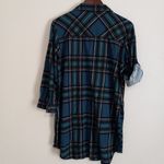 Eden & Olivia  L Plaid Stretch Shirt Dress in Forest and Emerald Green Photo 5