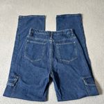 SheIn Jeans Womens S Blue High Rise Straight Leg High Rise Cargo Jeans Photo 1
