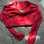 Acta Wear Red Long Sleeve Crop Top/bra Photo 0