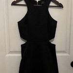 Club Monaco  Women’s Black Textured Sleeveless Side Cut Out Mini Dress Size 0 Photo 0
