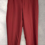 ZARA  High Waist Pleated Trousers Women’s M Maroon Red Belted Quiet Luxury Chic Photo 0