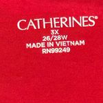 Catherines  comfy festive Xmas red 3/4 sleeve snowflake rhinestone bling top 3X Photo 4