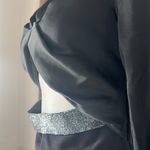 Safiyaa BLACK Cutout Beaded Belt Gown with Gun Metal, Size FR42 US10 NWT $2,615 Photo 10