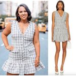 Likely Franco Ruffled Hem Mini Dress in Grey Multi Size US 2 Photo 1