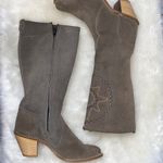 New Bohemian Tan Leather Suede 2” Heel Slip On Women’s Boots size 7 Tan Photo 12
