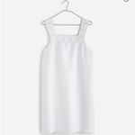 Madewell Embroidered Tank Mini Dress in 100% Linen in Eyelet White Size 2 NWT Photo 5