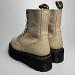 Dr. Martens  Jadon III Leather Platform Combat Boots in Vintage Taupe Pisa Photo 3