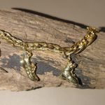 Charm Bracelet Vintage Gold Plated Sports Surfboard Tennis Racket Ice Skate Ski Photo 5